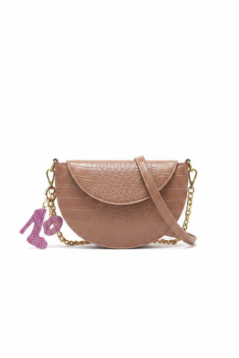Small crossbody bag w 2 chains, keychain/bagcharm and bagcharm all included