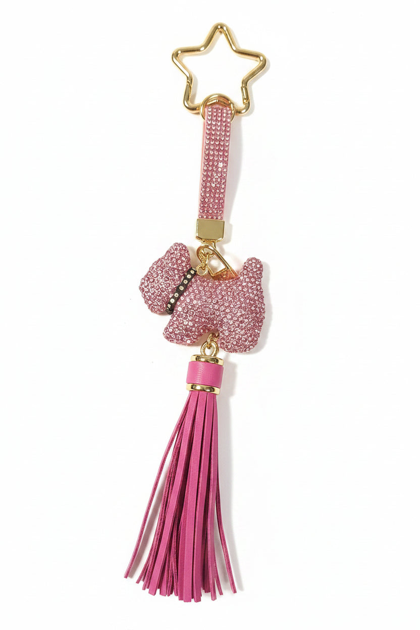 Keychain w attached bag charm