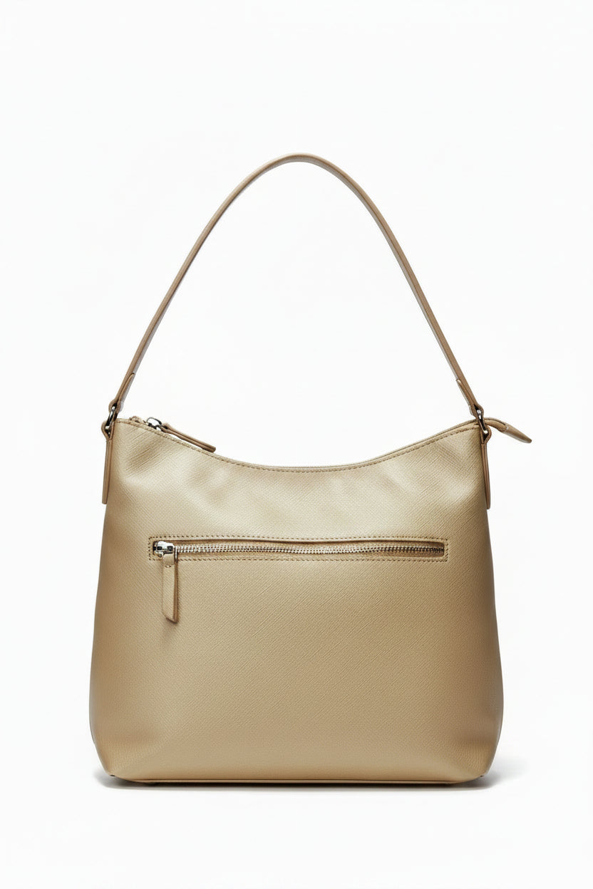 Gold shoulder purse w/bagchains, butterfly keychain/bagcharm and tassle bagcharm all included